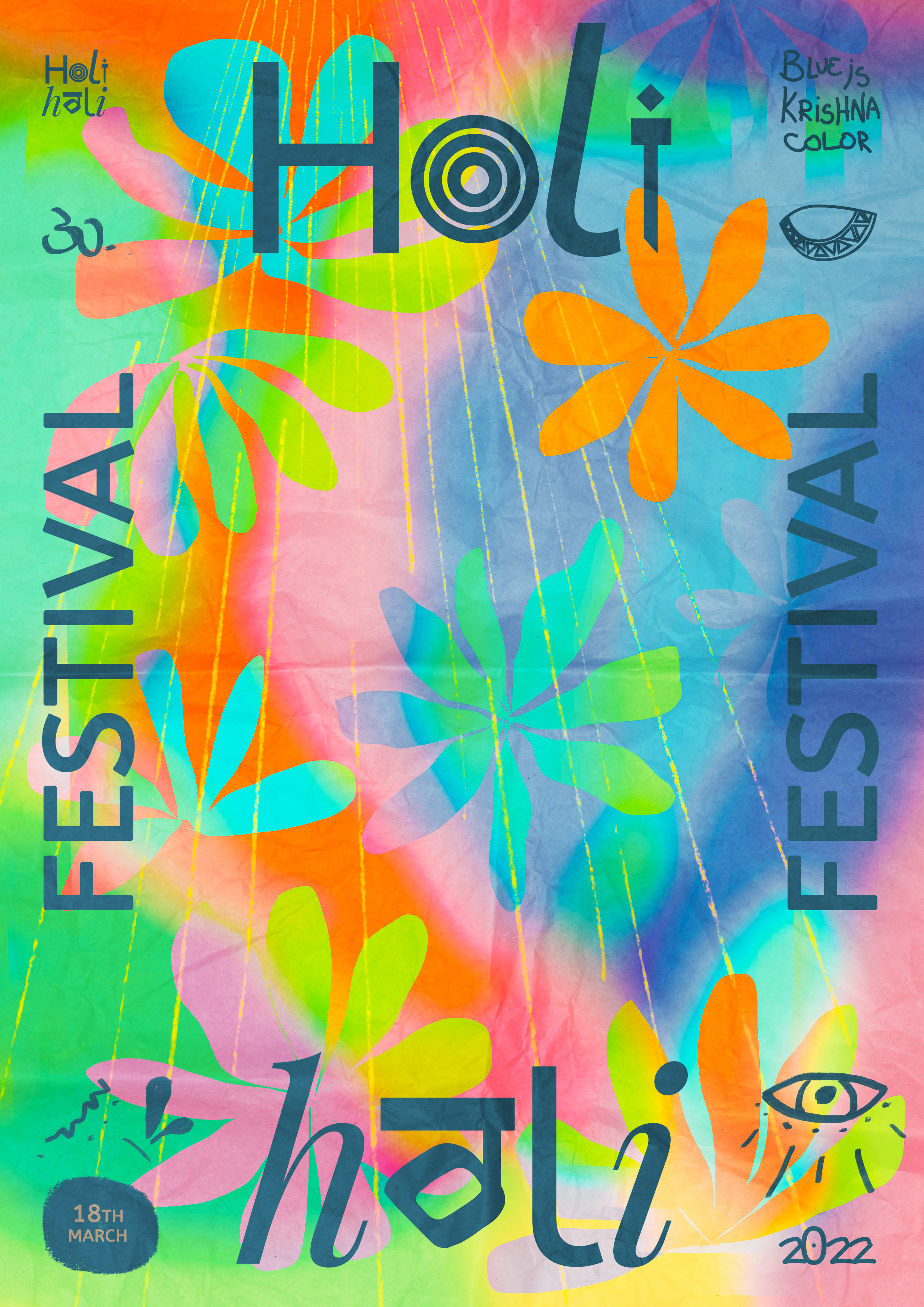 holi festival v froissé