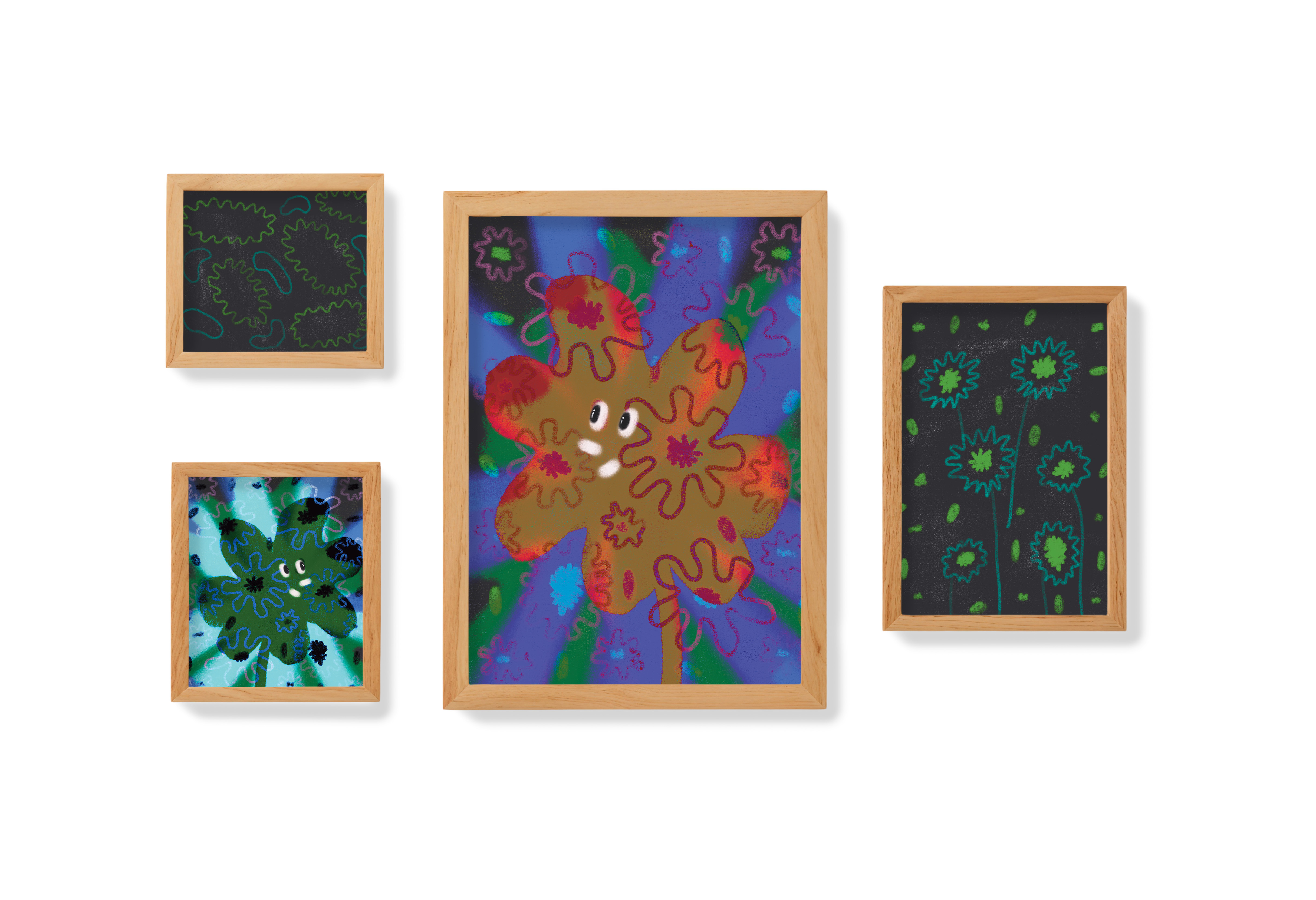 affiche holi texturée